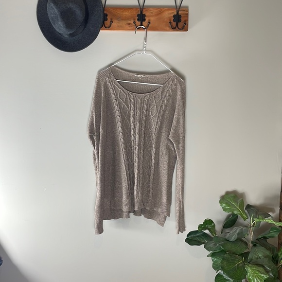 Anthropologie Sweaters - Anthropologie > Tan Knit Sweater Small